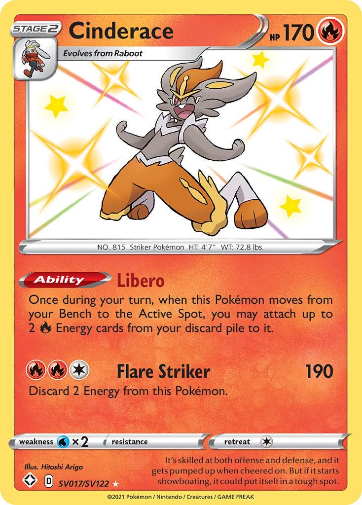 Shining Fates Cinderace Pokémon card